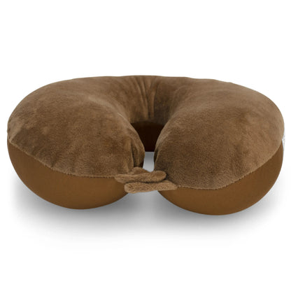 Miami Carry On Plush Microbeads Travel Neck Pillow