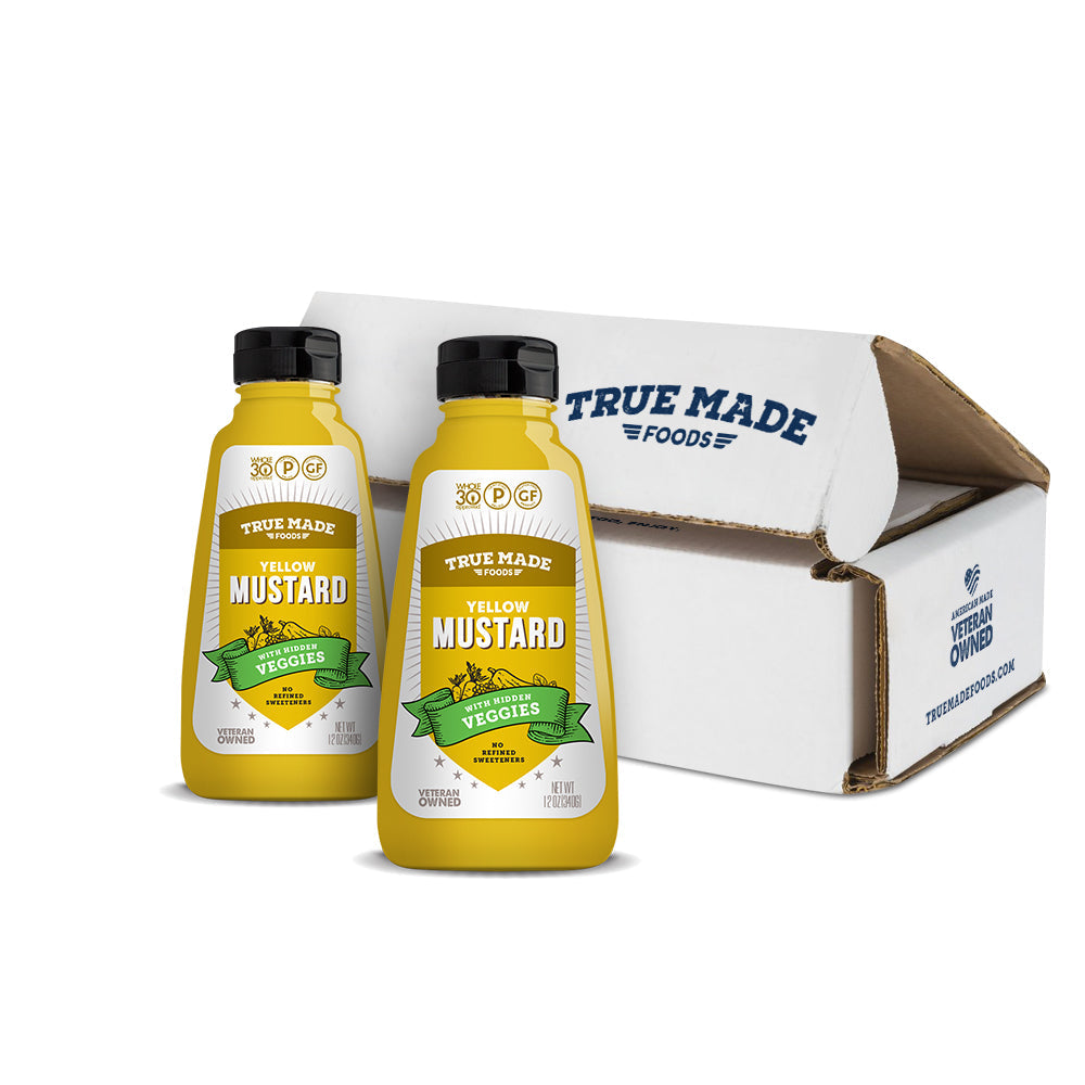 TrueMadeFoods Ballpark-style, All-Natural Yellow Mustard, 12oz Bottles (Multi-Packs)