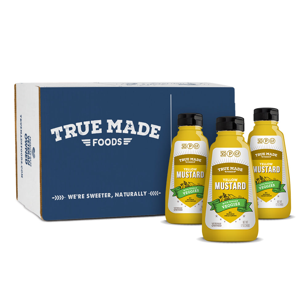 TrueMadeFoods Ballpark-style, All-Natural Yellow Mustard, 12oz Bottles (Multi-Packs)