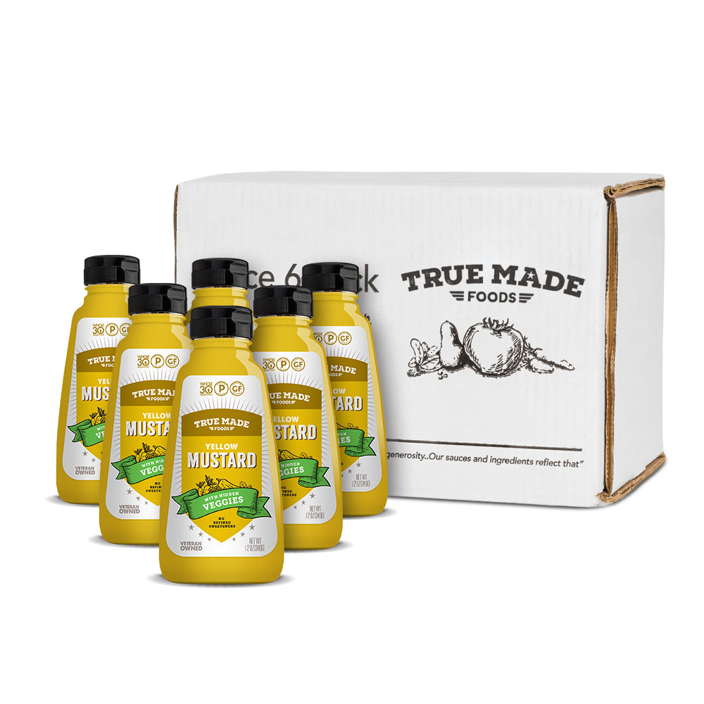 TrueMadeFoods Ballpark-style, All-Natural Yellow Mustard, 12oz Bottles (Multi-Packs)