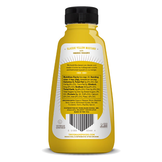 TrueMadeFoods Ballpark-style, All-Natural Yellow Mustard, 12oz Bottles (Multi-Packs)