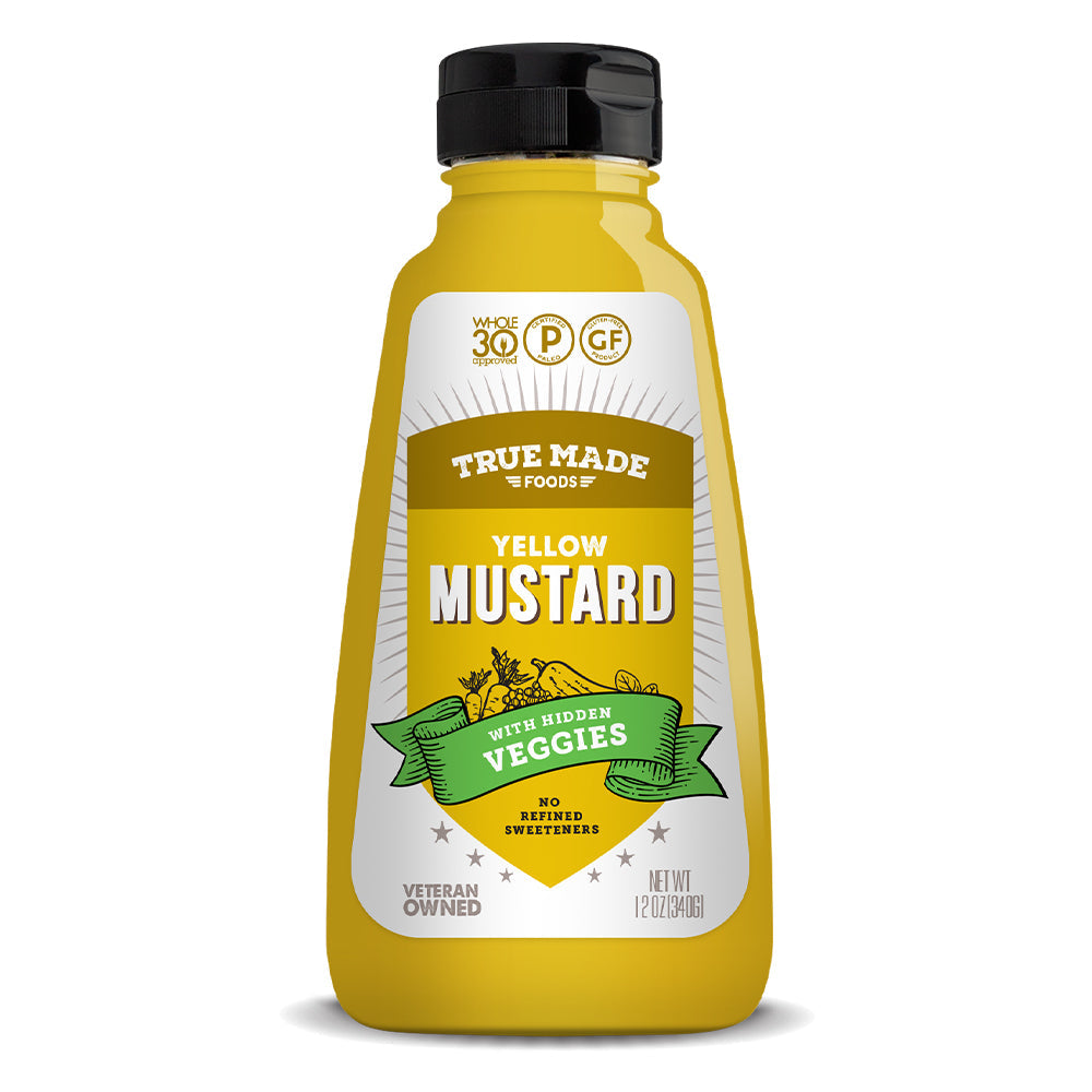 TrueMadeFoods Ballpark-style, All-Natural Yellow Mustard, 12oz Bottles (Multi-Packs)