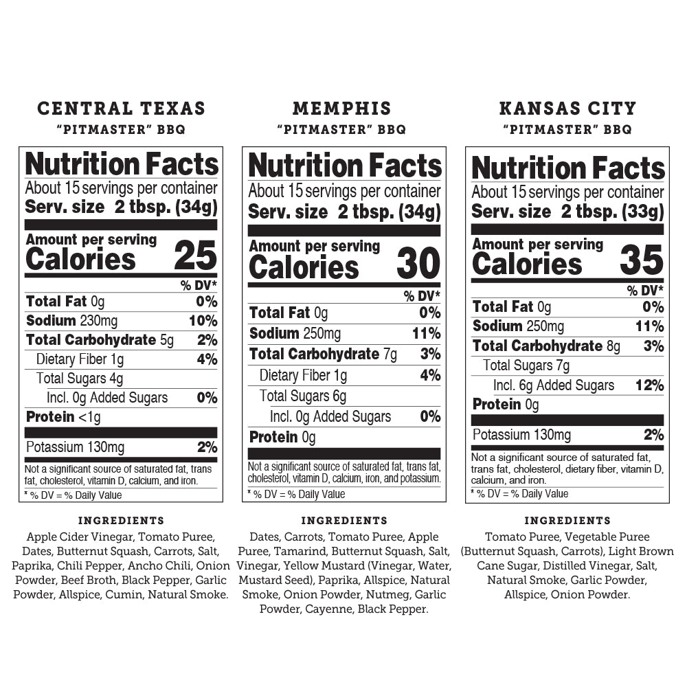 TrueMadeFoods Pitmaster Ed Mitchell Western-Style BBQ Sauce Variety 3-Pack