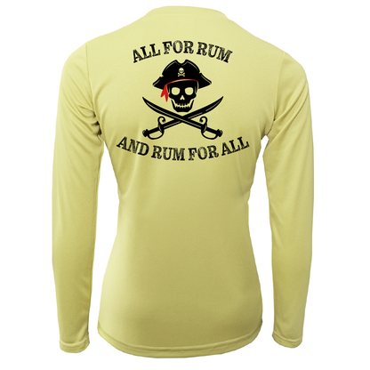 Saltwater Born Tampa Bay "All for Rum and Rum For All" Women's Long Sleeve UPF 50+ Dry-Fit Shirt