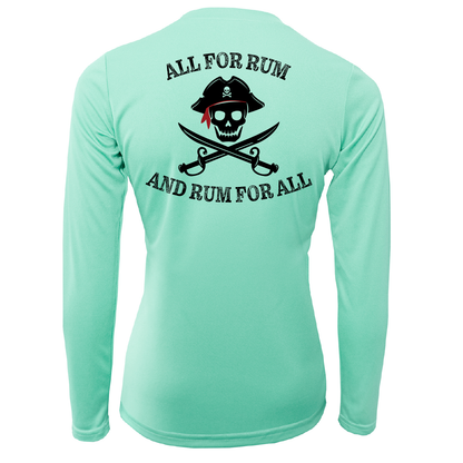 Saltwater Born Florida Freshwater Born "All For Rum and Rum For All" Women's Long Sleeve UPF 50+ Dry-Fit Shirt