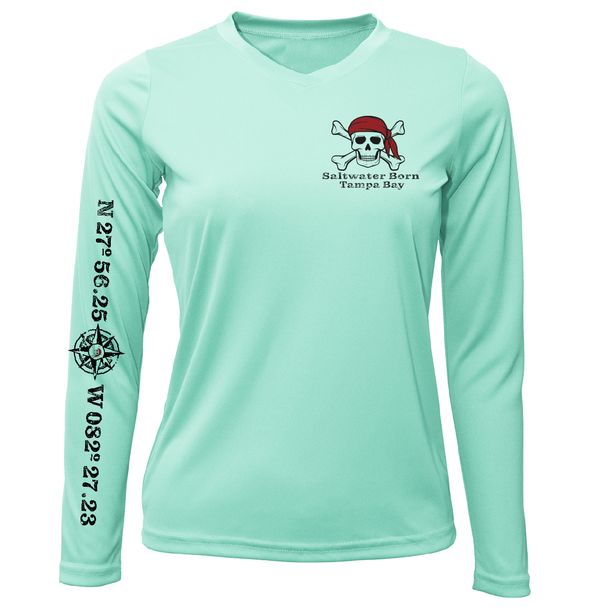 Saltwater Born Tampa Bay "All for Rum and Rum For All" Women's Long Sleeve UPF 50+ Dry-Fit Shirt