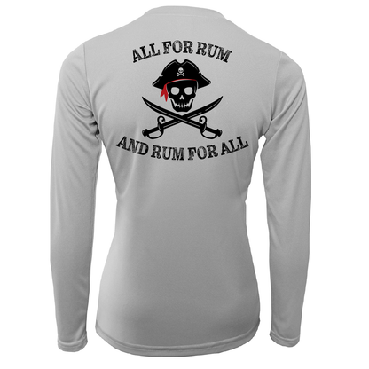 Saltwater Born Florida Freshwater Born "All For Rum and Rum For All" Women's Long Sleeve UPF 50+ Dry-Fit Shirt