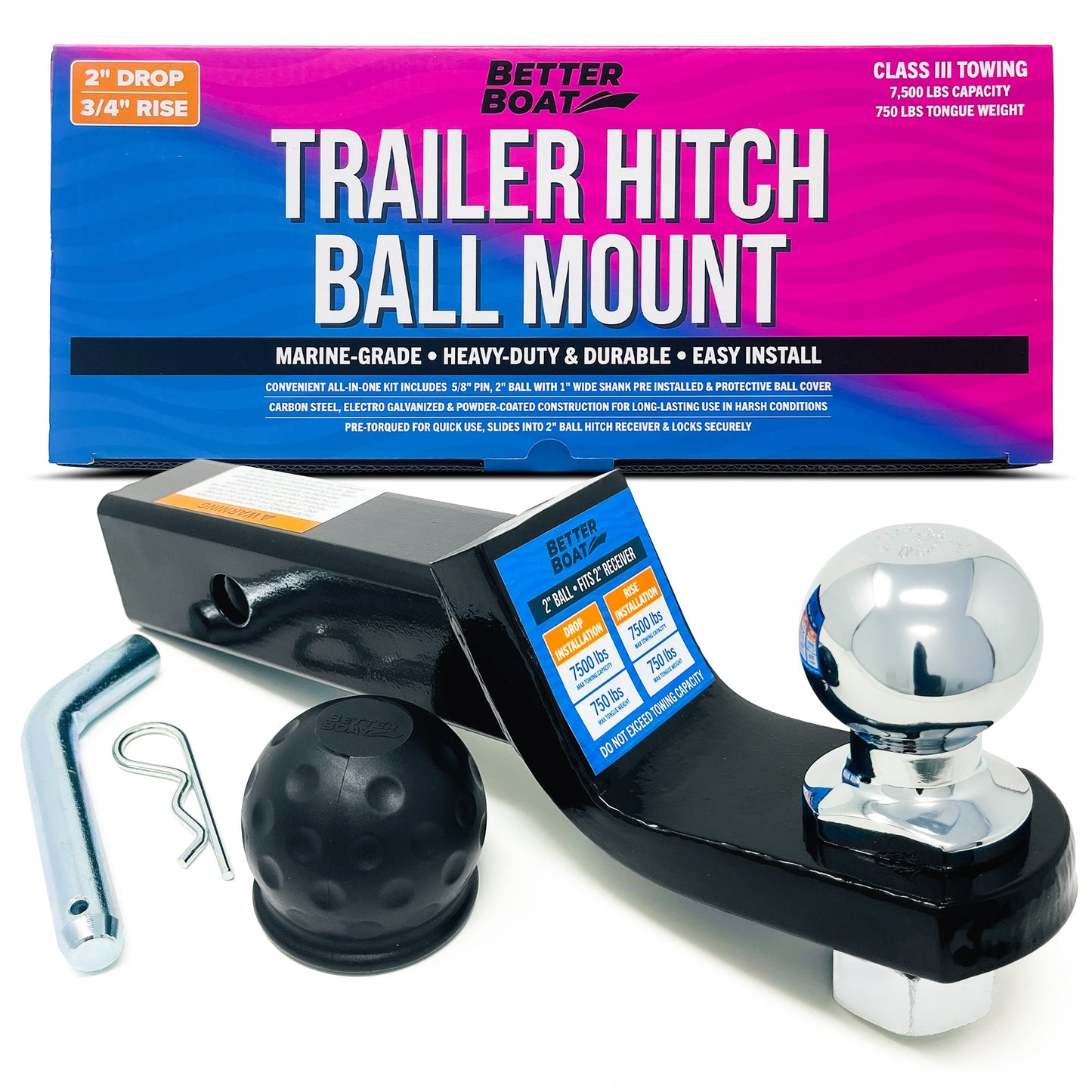 Better Boat - Trailer Hitch Ball Mount 2"
