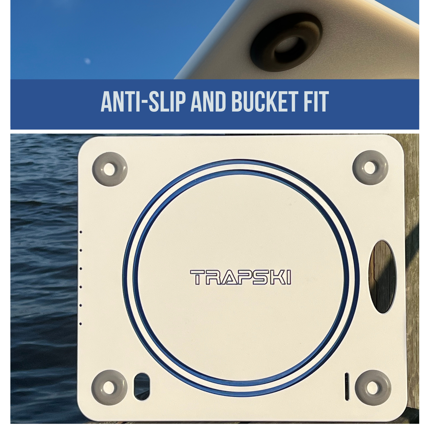 TRAPSKI Premium Bucket or Cooler Fishing Cutting Board