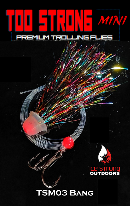 Ice Strong Outdoors - Too Strong Premium Trolling MINI Flies Fully Rigged - NEW 2026 Colors Released!