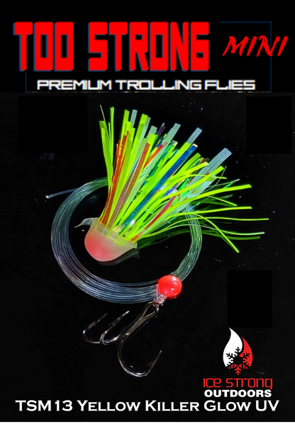 Ice Strong Outdoors - Too Strong Premium Trolling MINI Flies Fully Rigged - NEW 2026 Colors Released!