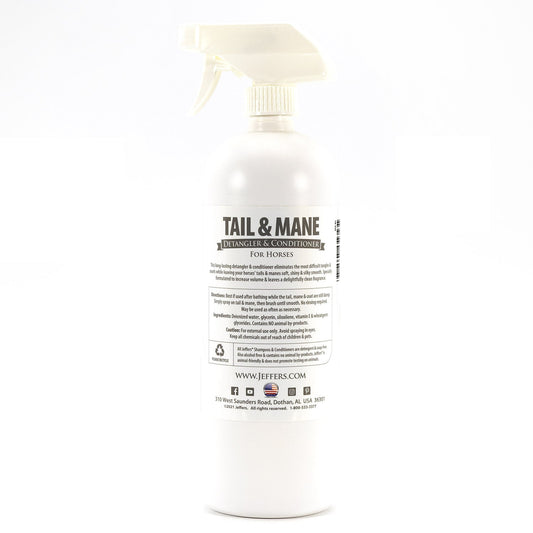 Jeffers Equine Tail & Mane Detangler and Conditioner Spray for Horses