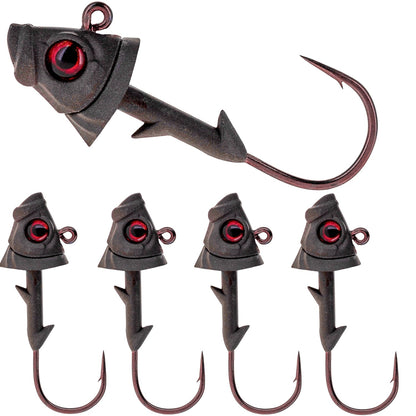 Reaction Tackle 97% Pure Tungsten Swimbait Jig with Realistic Fish Head- 5-PACK - New