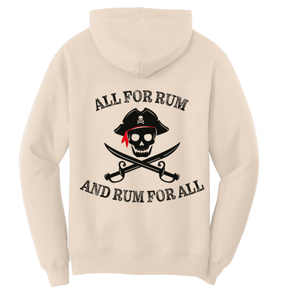 St. Pete Beach, FL "All For Rum and Rum For All" Cotton Hoodie