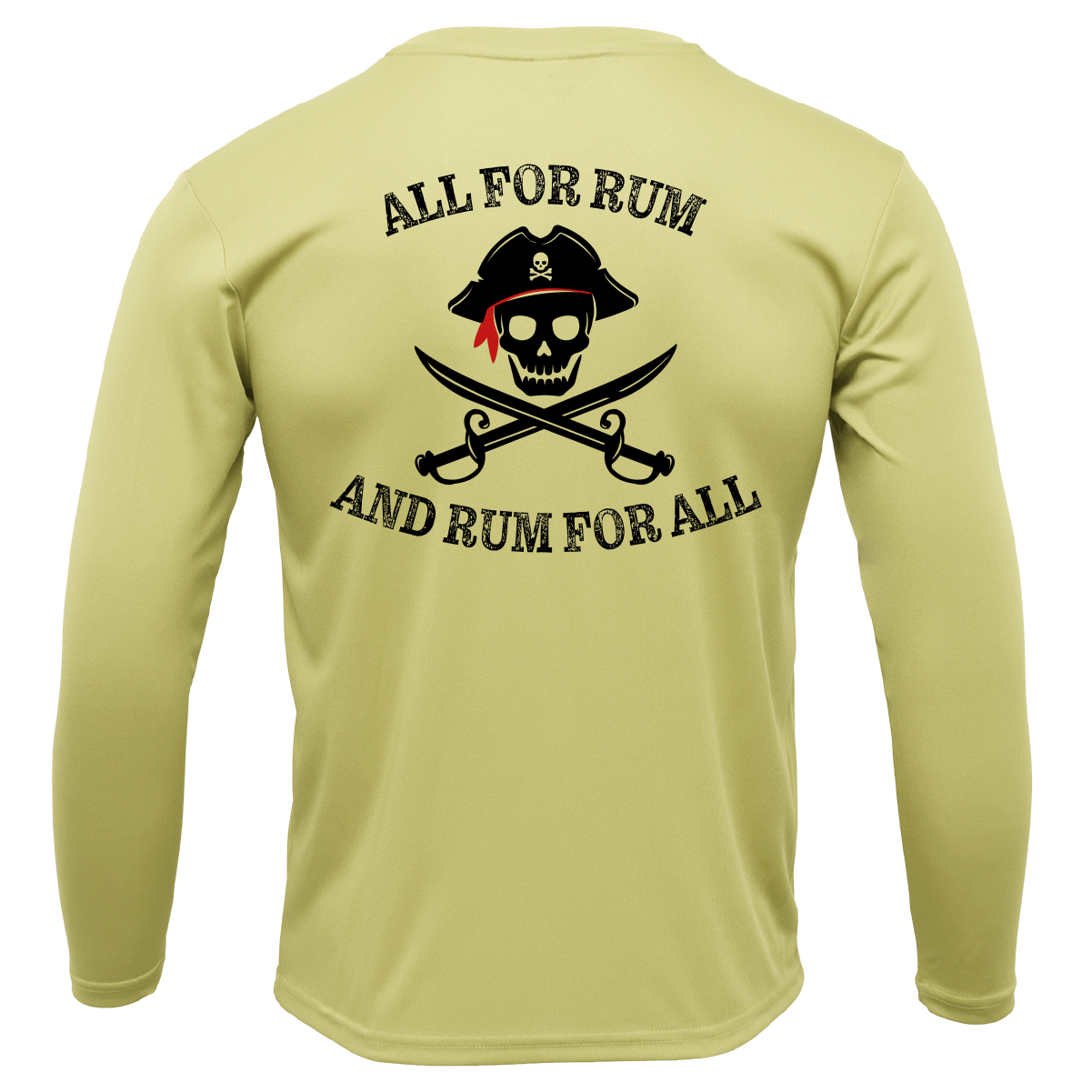 Saltwater Born Freshwater Born "All For Rum and Rum For All" Men's Long Sleeve UPF 50+ Dry-Fit Shirt