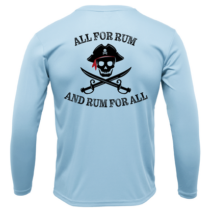 Saltwater Born Michigan Freshwater Born "All For Rum and Rum For All" Men's Long Sleeve UPF 50+ Dry-Fit Shirt