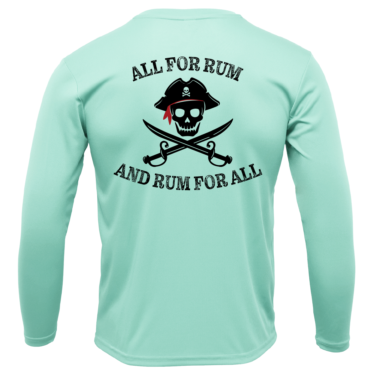 Saltwater Born Freshwater Born "All For Rum and Rum For All" Men's Long Sleeve UPF 50+ Dry-Fit Shirt