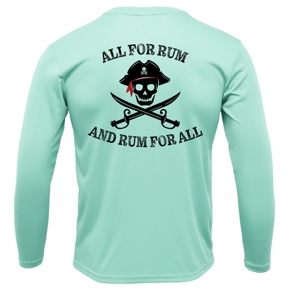 Saltwater Born Freshwater Born "All For Rum and Rum For All" Men's Long Sleeve UPF 50+ Dry-Fit Shirt