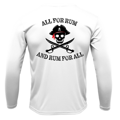 Saltwater Born Freshwater Born "All For Rum and Rum For All" Men's Long Sleeve UPF 50+ Dry-Fit Shirt