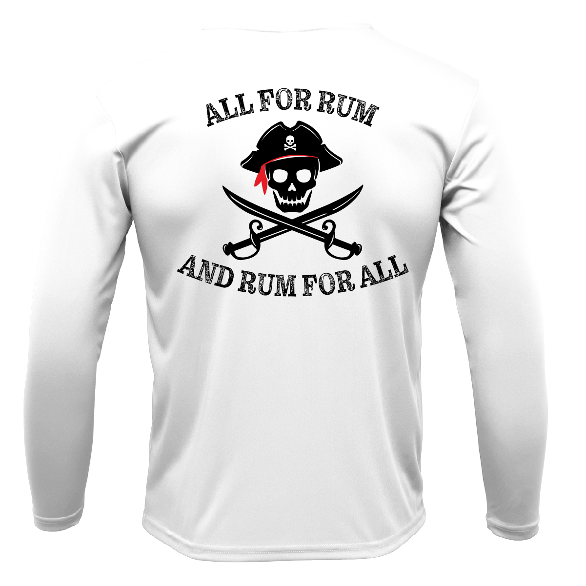 Saltwater Born Michigan Freshwater Born "All For Rum and Rum For All" Men's Long Sleeve UPF 50+ Dry-Fit Shirt