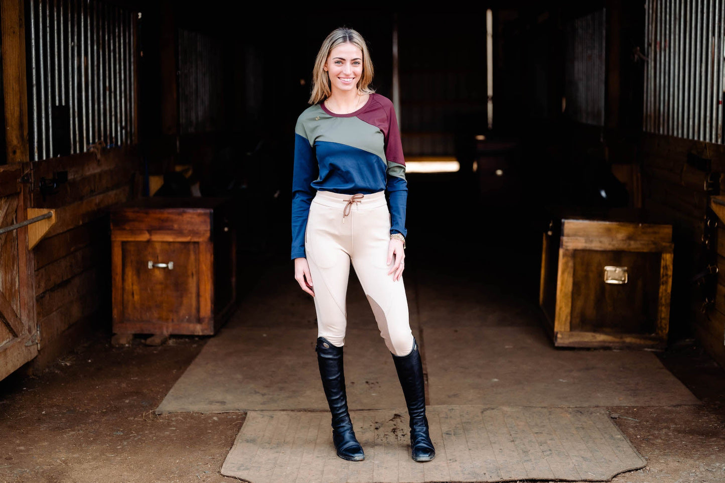 Redingote Jogger Knee Patch Breech - Tan