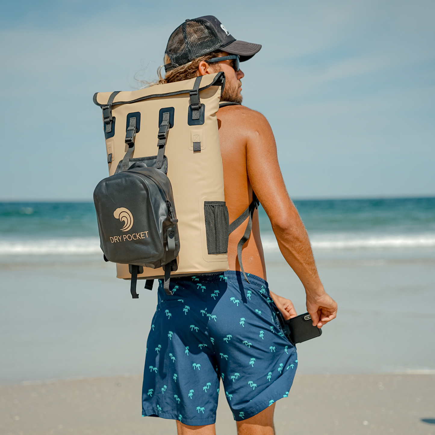 Dry Pocket Auto-Sealing, Waterproof, Floating, Scent Proof Backpack Cooler / Dry Bag Combo