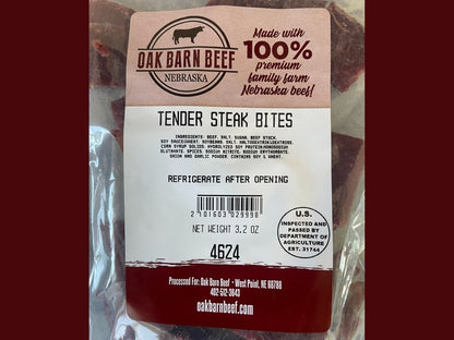 Oak Barn Beef - Tender Steak Bites from our Nebraska, Family Farm