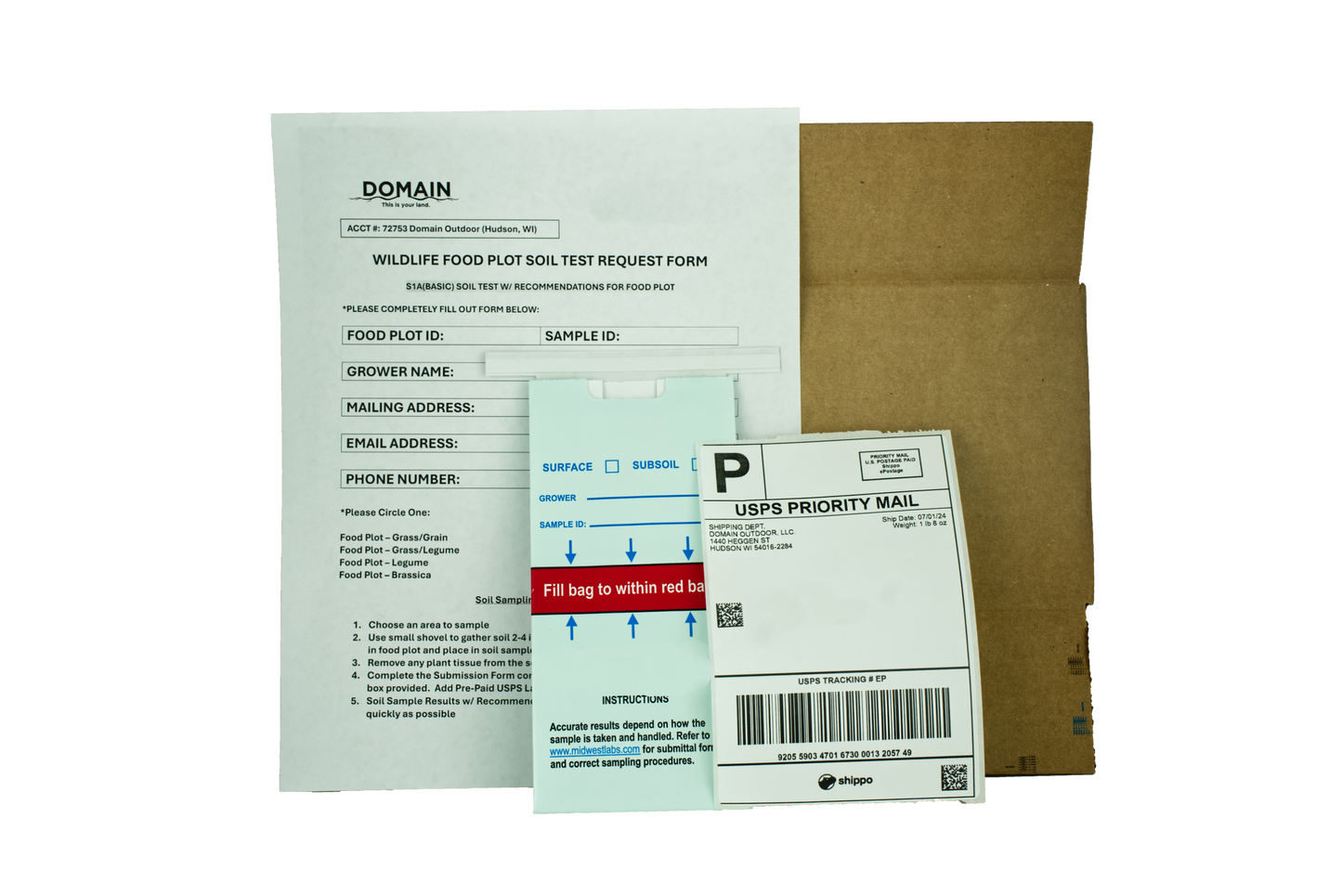 Domain Outdoor Comprehensive Food Plot Soil Test Kit