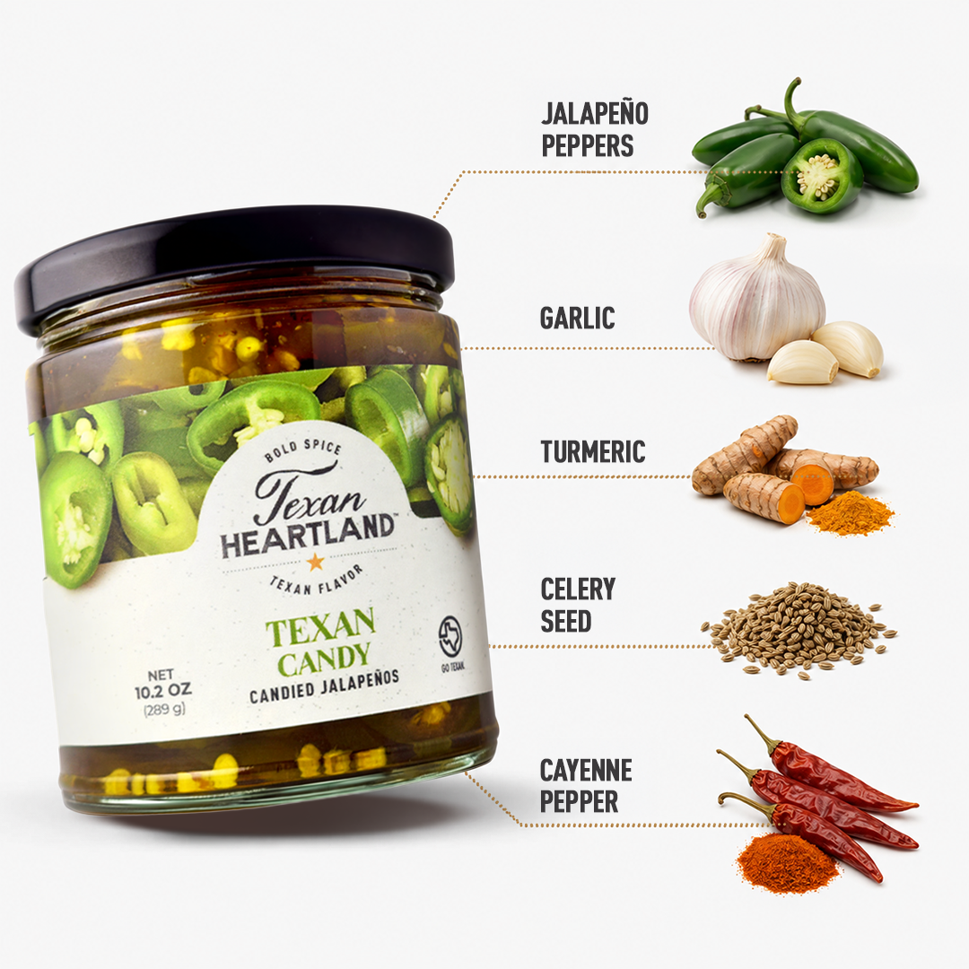 Texan Heartland Texan Candy Candied Jalapenos