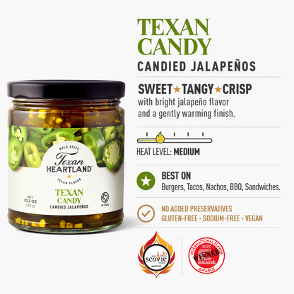 Texan Heartland Texan Candy Candied Jalapenos