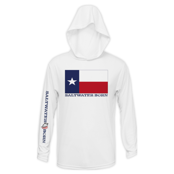 Texas Flag Boys Long Sleeve UPF 50+ Dry-Fit Hoody