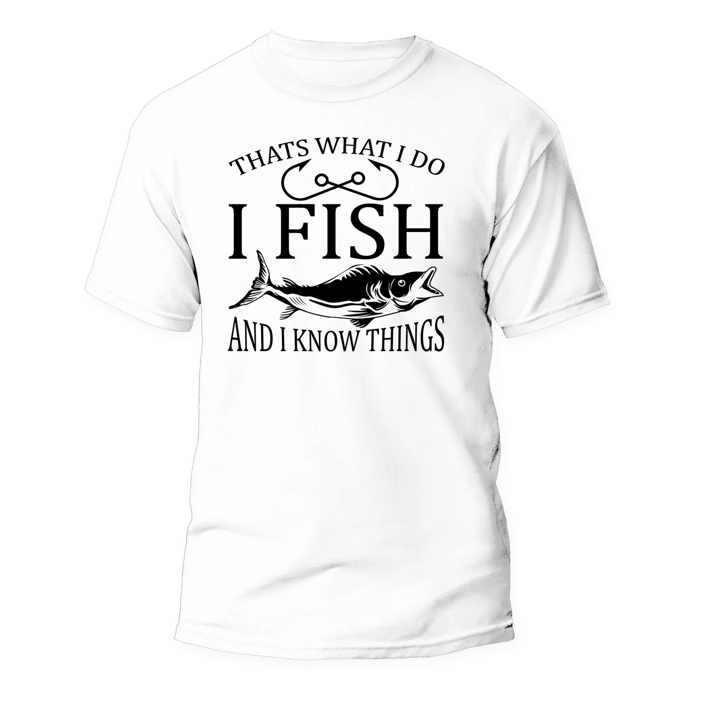 Outdoorzees I Fish And Know Things Man T-Shirt
