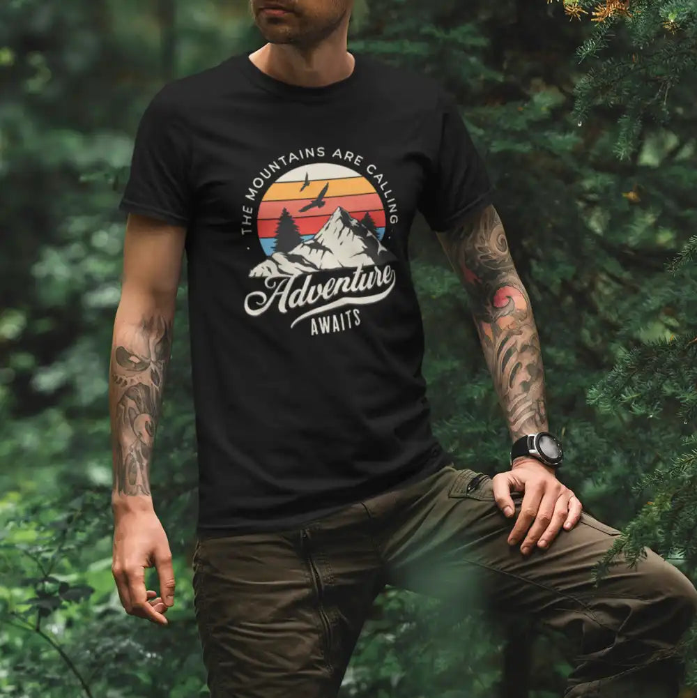Outdoorzees The Mountains Are Calling Man T-Shirt