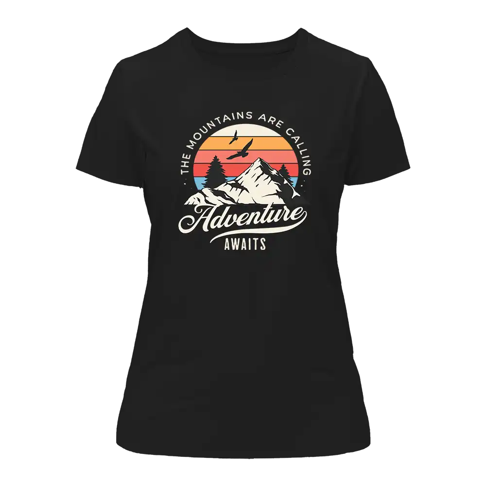 Outdoorzees The Mountains Are Calling T-Shirt for Women