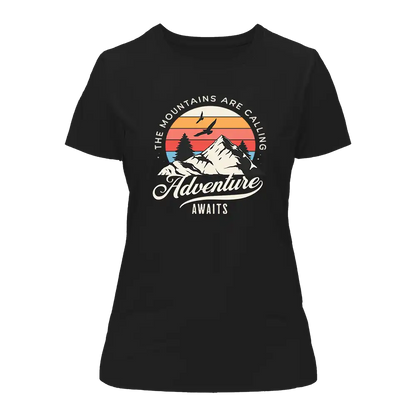 Outdoorzees The Mountains Are Calling T-Shirt for Women