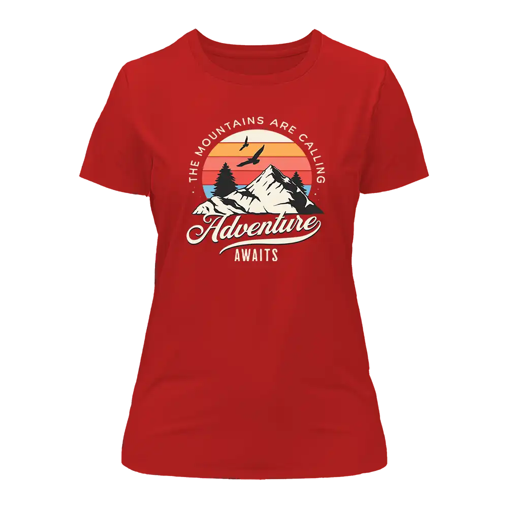 Outdoorzees The Mountains Are Calling T-Shirt for Women