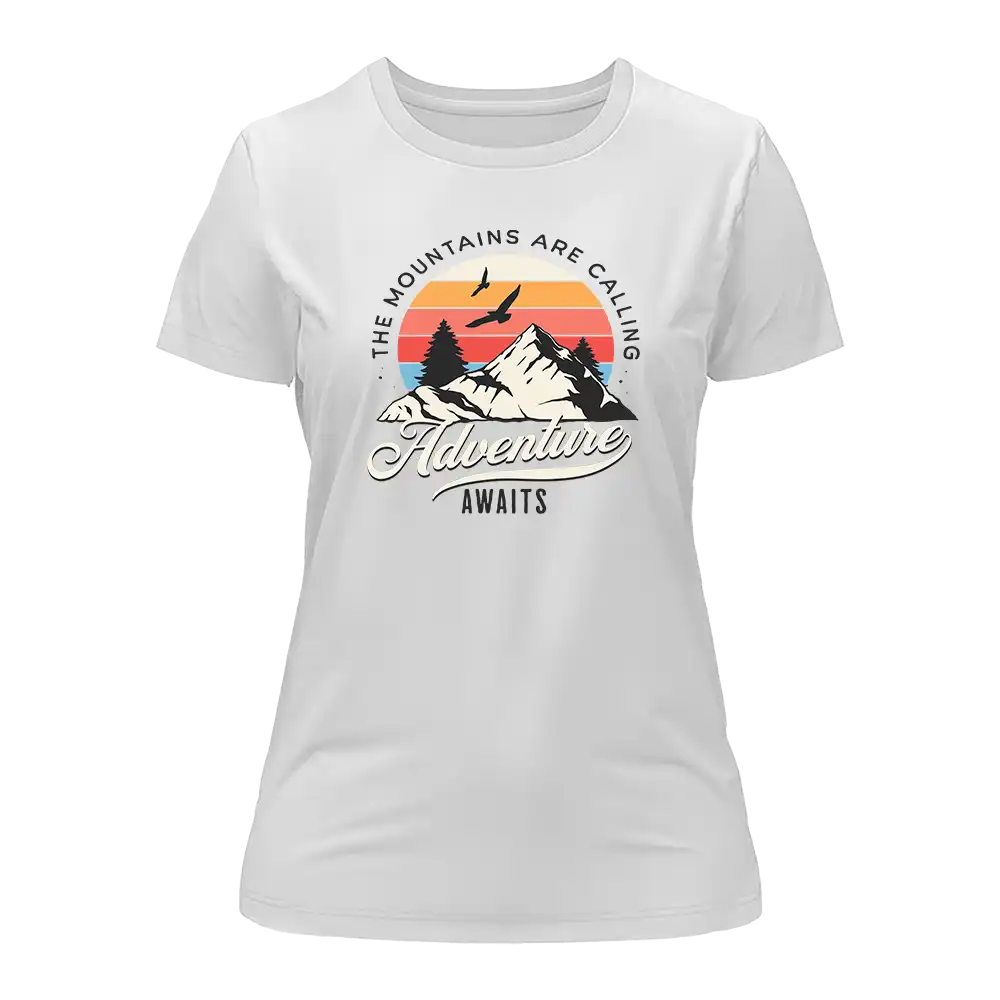 Outdoorzees The Mountains Are Calling T-Shirt for Women