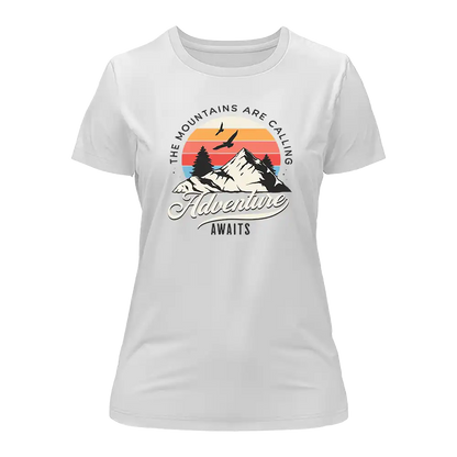 Outdoorzees The Mountains Are Calling T-Shirt for Women