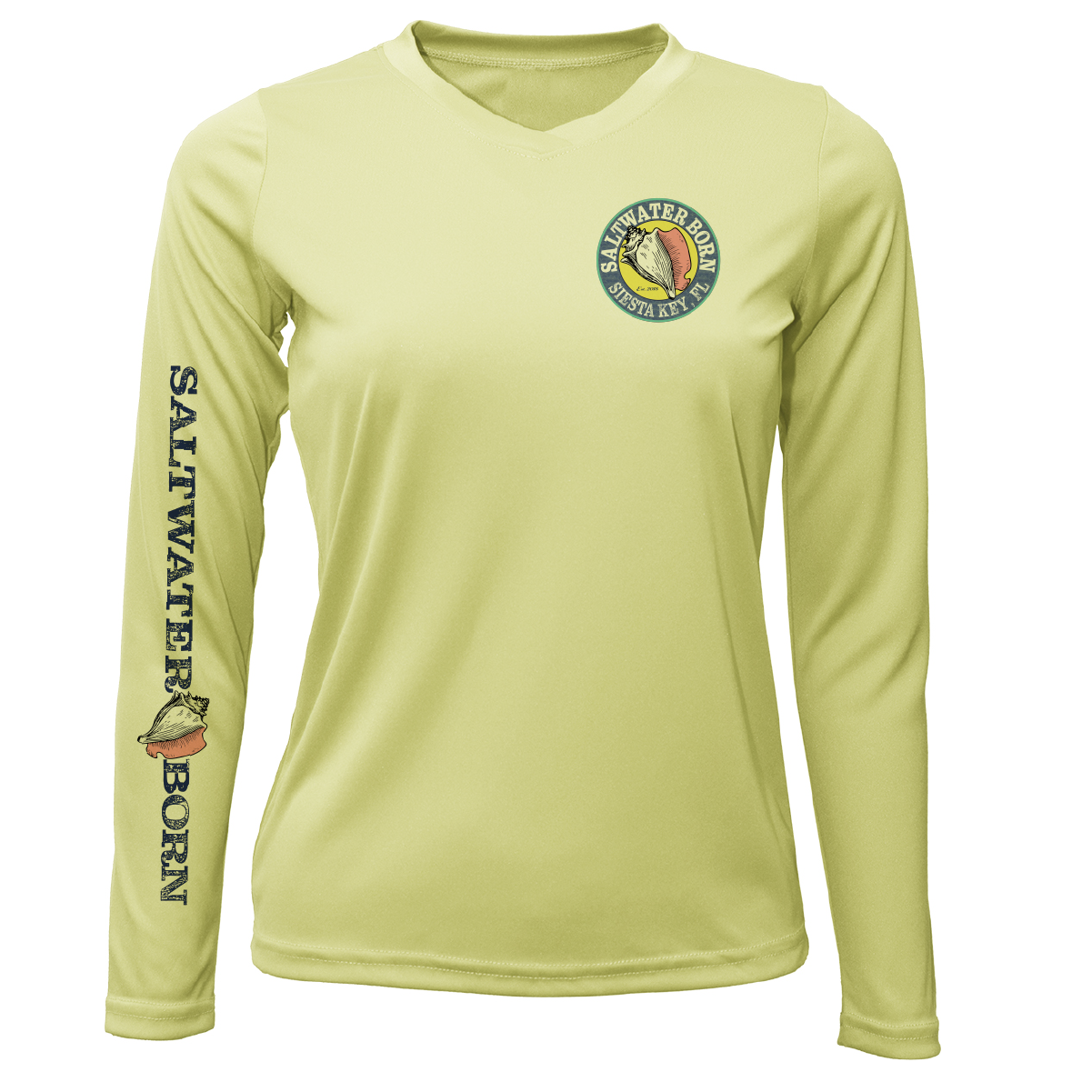 Saltwater Born Siesta Key "The Beach Gives me Porpoise" Women's Long Sleeve UPF 50+ Dry-Fit Shirt