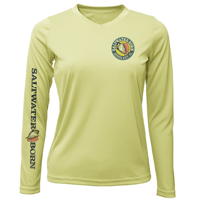 Saltwater Born Siesta Key "The Beach Gives me Porpoise" Women's Long Sleeve UPF 50+ Dry-Fit Shirt