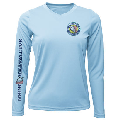 Saltwater Born Siesta Key "The Beach Gives me Porpoise" Women's Long Sleeve UPF 50+ Dry-Fit Shirt