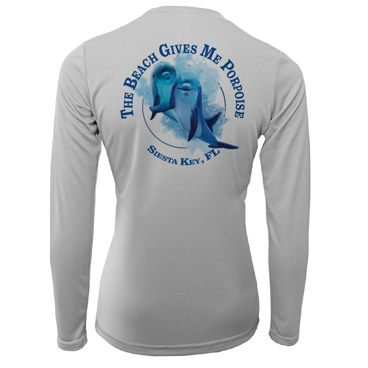 Saltwater Born Siesta Key "The Beach Gives me Porpoise" Women's Long Sleeve UPF 50+ Dry-Fit Shirt