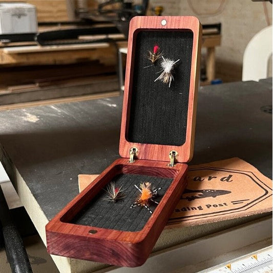 Wayward Trading Post Fly Box Red Cedar Clam Shell - Handcrafted & Made in USA