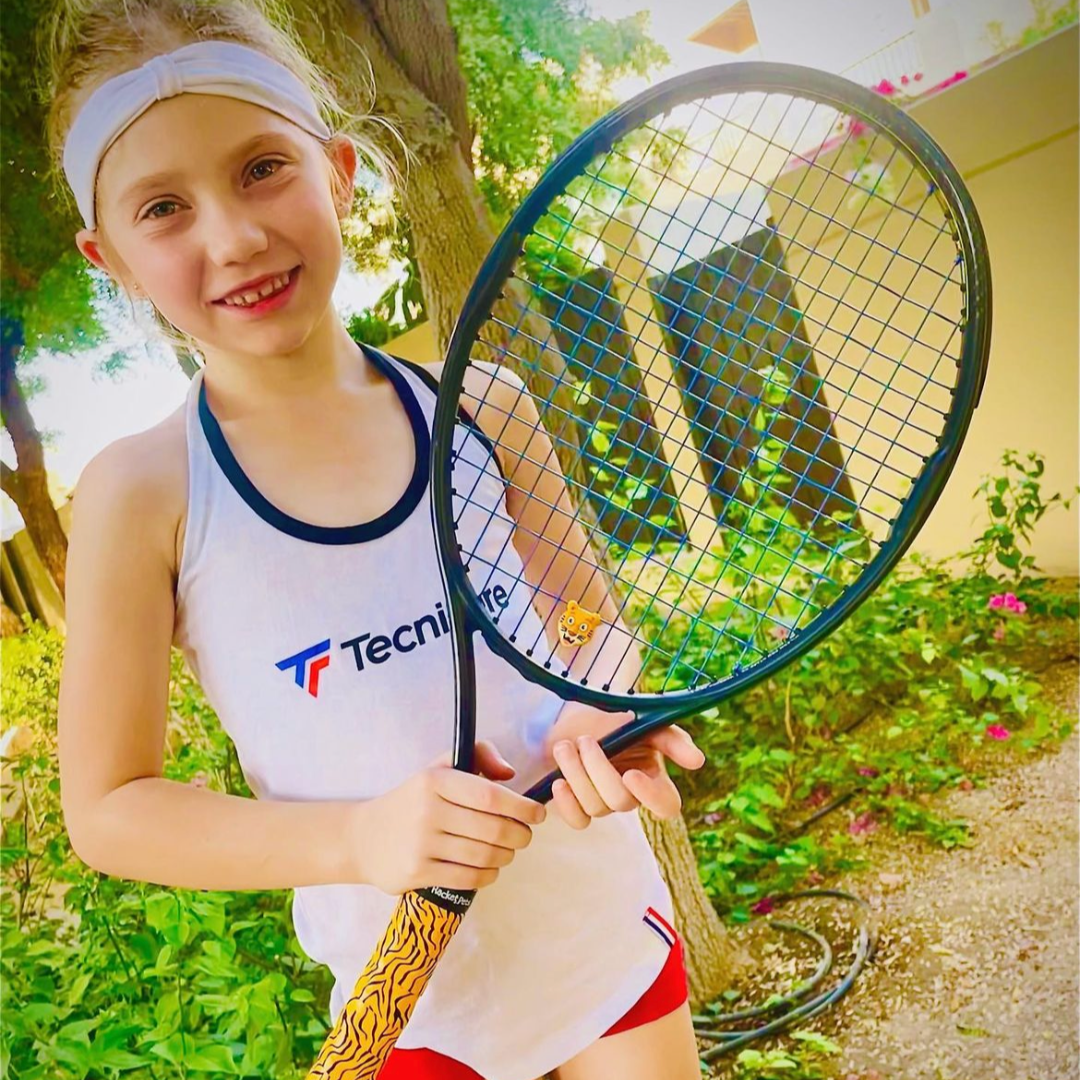 Racket Pets VALUE PACK - A Yellow Tiger Racket Pet Tennis Dampener and Overgrip Tape with a (Pack of 2) Replacement Overgrip Tape