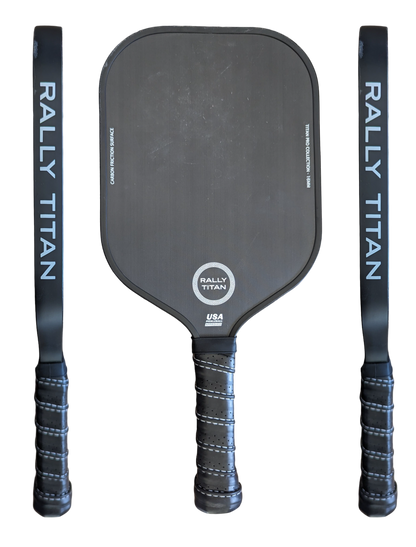 Rally Titan Pickleball Titan Pro Control | 16MM | T700 Titan Carbon Friction Surface | Textured Surface | Black