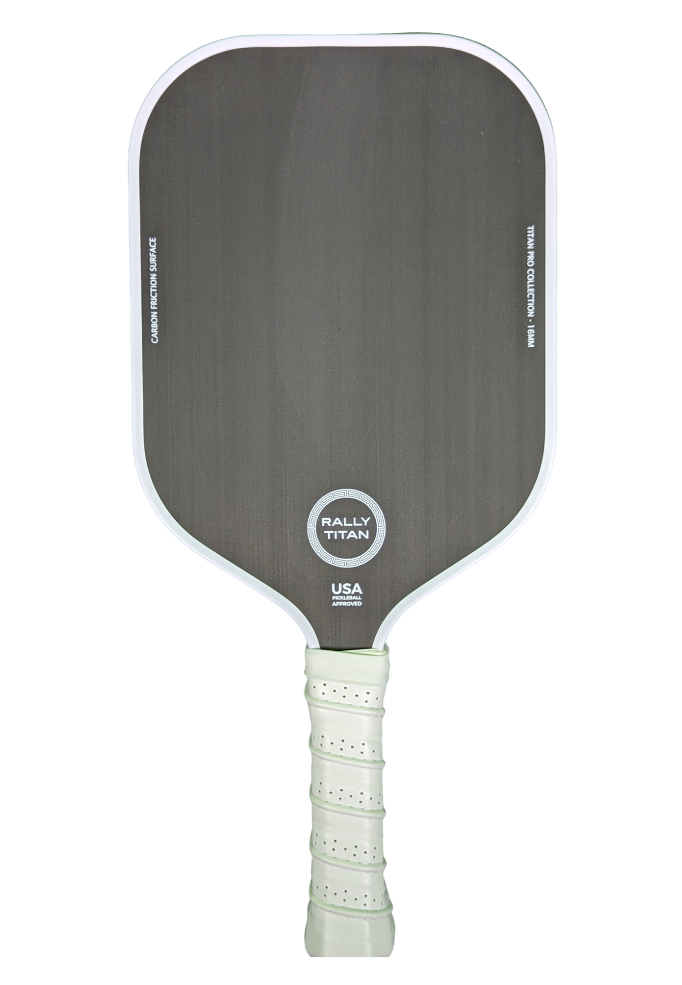 Rally Titan Pickleball Titan Pro Control | 16MM | T700 Titan Carbon Friction Surface | Textured Surface | White