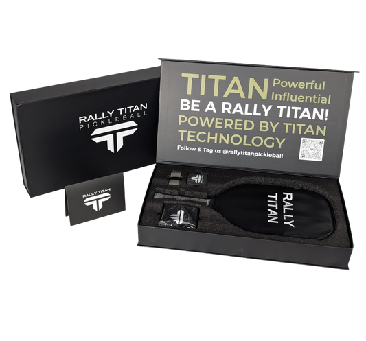 Rally Titan Pickleball Titan Pro 16MM | Thermoformed Unibody Construction | Foam Injected Walls | T700 Titan Carbon Friction Surface | Grey