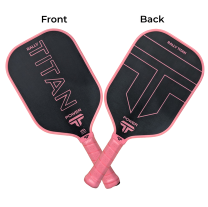 Rally Titan Pickleball Titan Power 14MM | Thermoformed Unibody Construction | Foam Injected Walls | T700 Titan Carbon Friction Surface | Pink