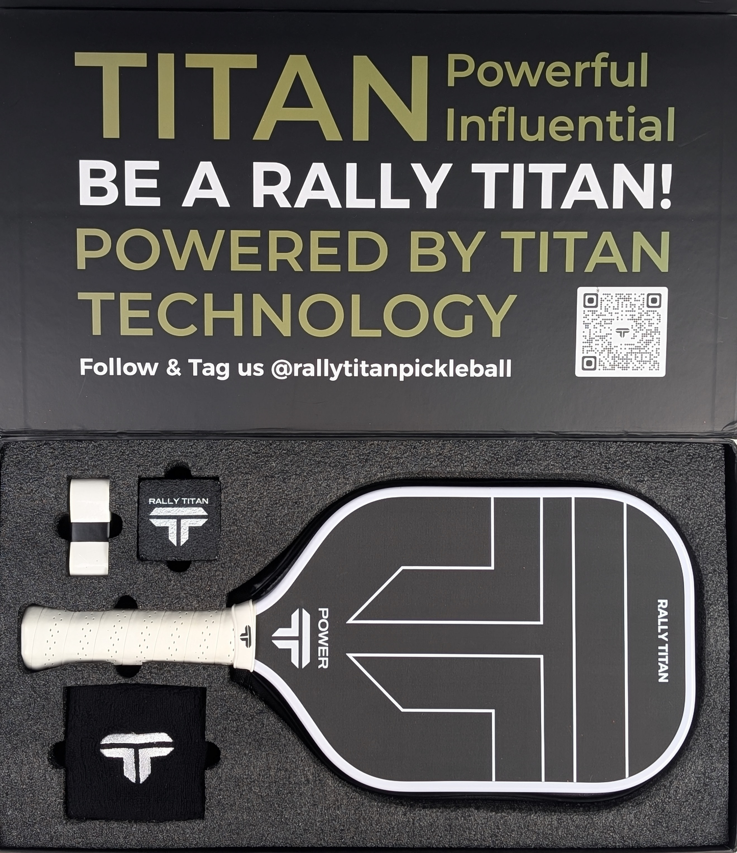 Rally Titan Pickleball Titan Power 14MM | Thermoformed Unibody Construction | Foam Injected Walls | T700 Titan Carbon Friction Surface | White