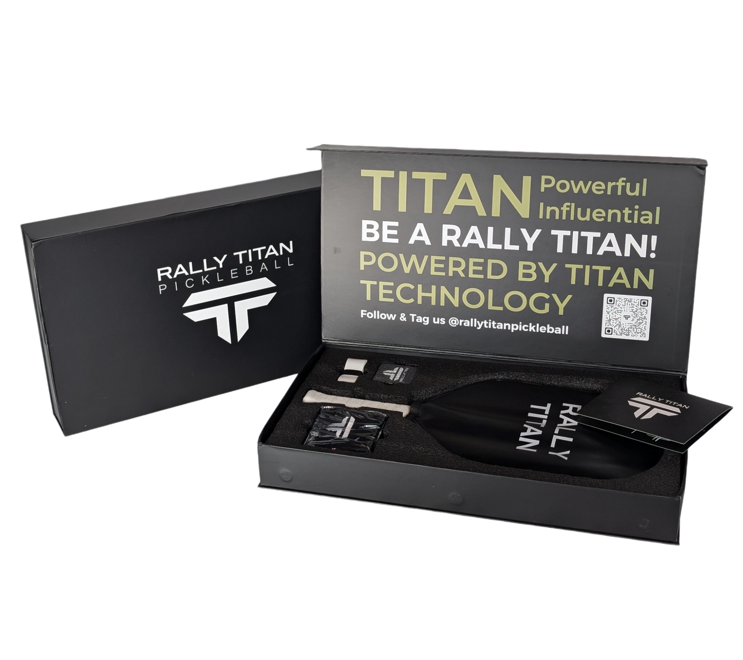 Rally Titan Pickleball Titan Pro 16MM | Thermoformed Unibody Construction | Foam Injected Walls | T700 Titan Carbon Friction Surface | White with Blue Accents